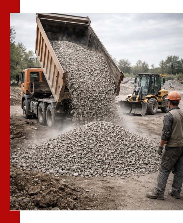 Доставка щебня в Стерлитамаке крупными и мелкими фракциями