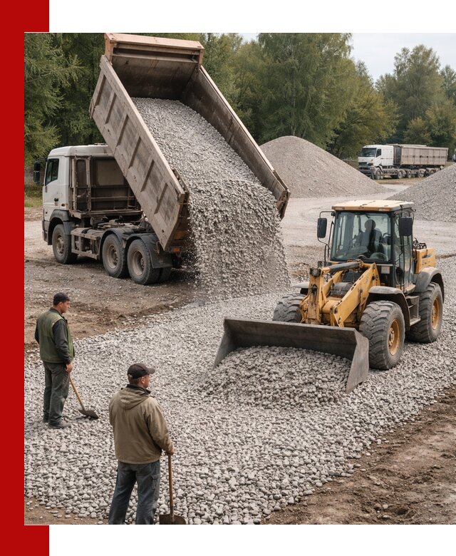 Купить гравийный щебень фракция 20-40 в Стерлитамаке с доставкой