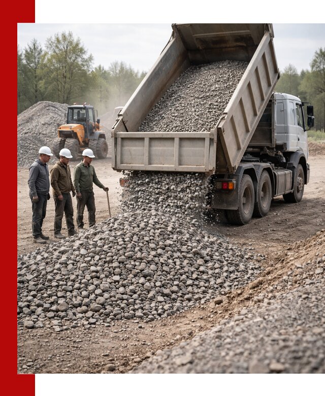 Доставка гравийного щебня фракции 70-120 в Стерлитамаке