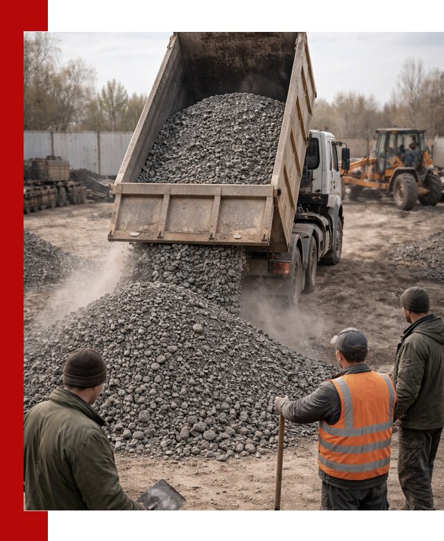 Доставка шлакового щебня в удобные сроки по выгодной цене в Стерлитамаке