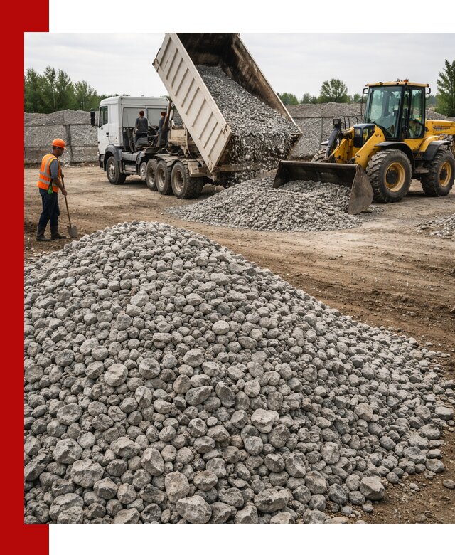 Доставка бетонного щебня фракции 40-70 в Стерлитамаке