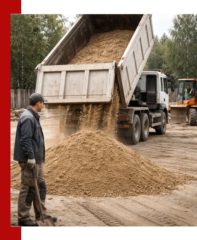 Доставка и продажа песка с разгрузкой в Стерлитамаке