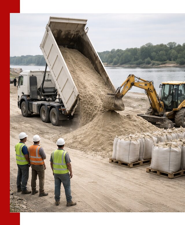 Доставка речного песка в Стерлитамаке самосвалами и погрузкой