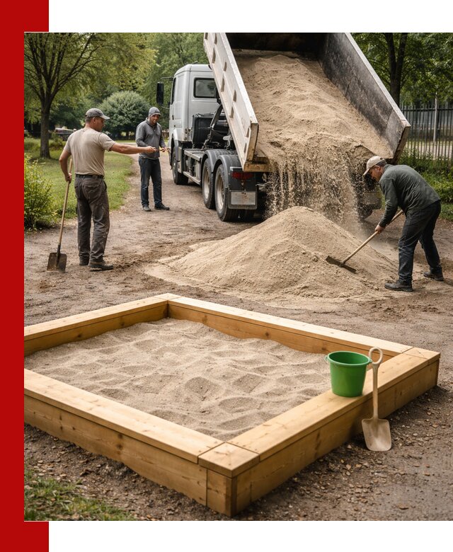 Песок для песочницы с доставкой в Стерлитамаке недорого и чистый