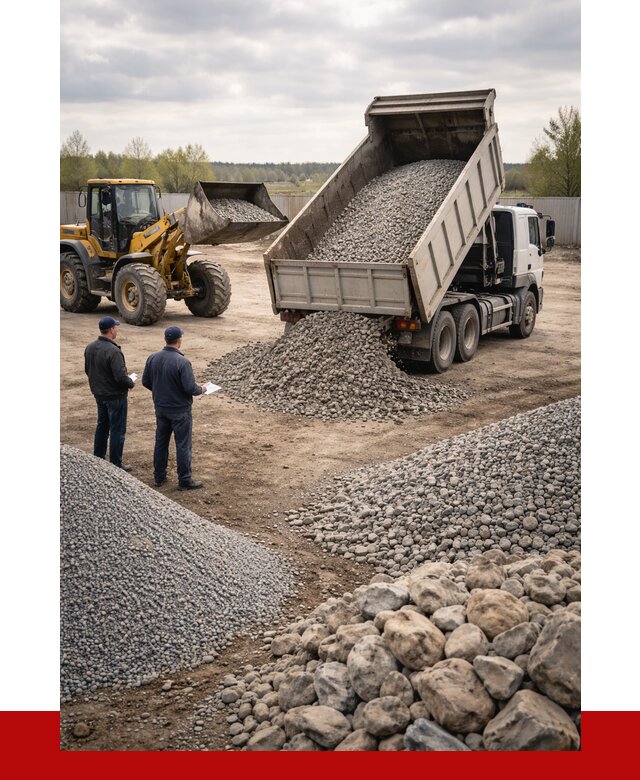 Гравий и камень с доставкой в Стерлитамаке от 4326 р. - ПРОНЕРУДСтм