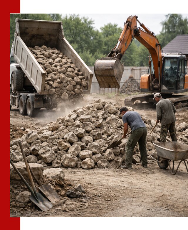 Доставка и разгрузка бутового камня в Стерлитамаке