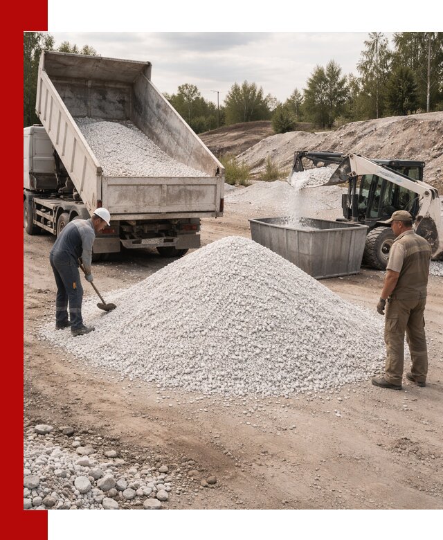 Доставка и продажа белой мраморной крошки в Стерлитамаке