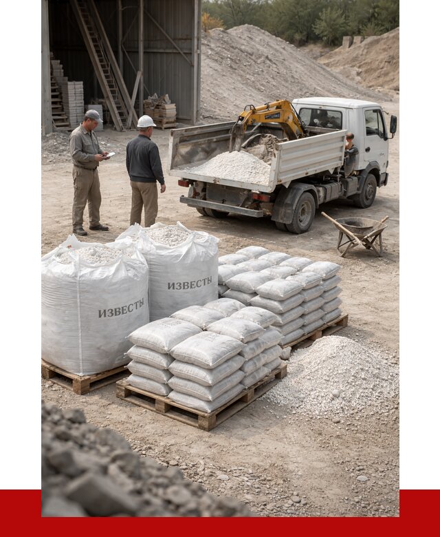 Известь строительная в Стерлитамаке с доставкой от 4326 р. | ПРОНЕРУДСтм
