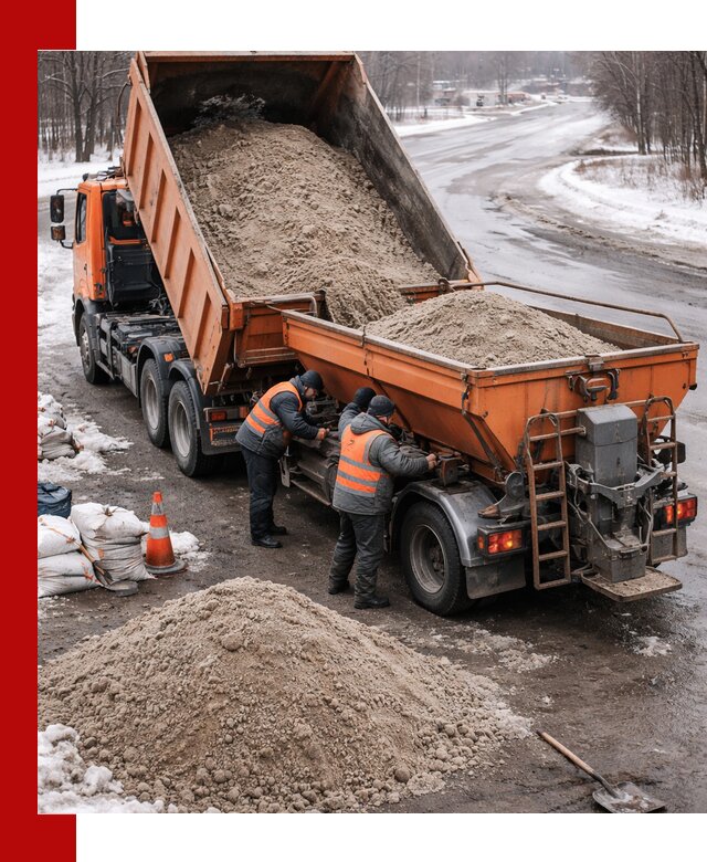 Поставка и вывоз пескосоля в Стерлитамаке оптом и в розницу