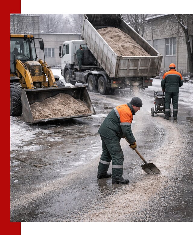 Реагент против гололеда с доставкой и нанесением в Стерлитамаке