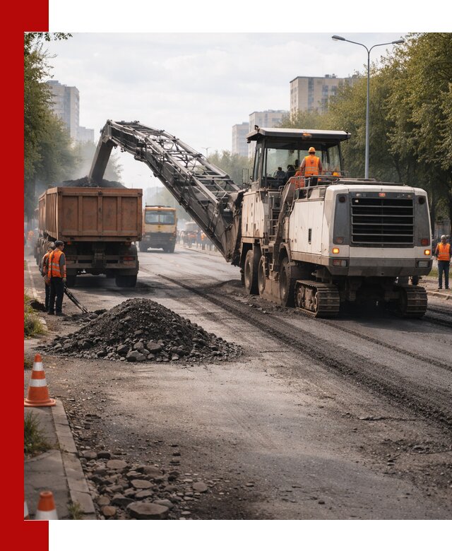 Фрезерованный асфальт в Стерлитамаке — удаление и вывоз старого покрытия