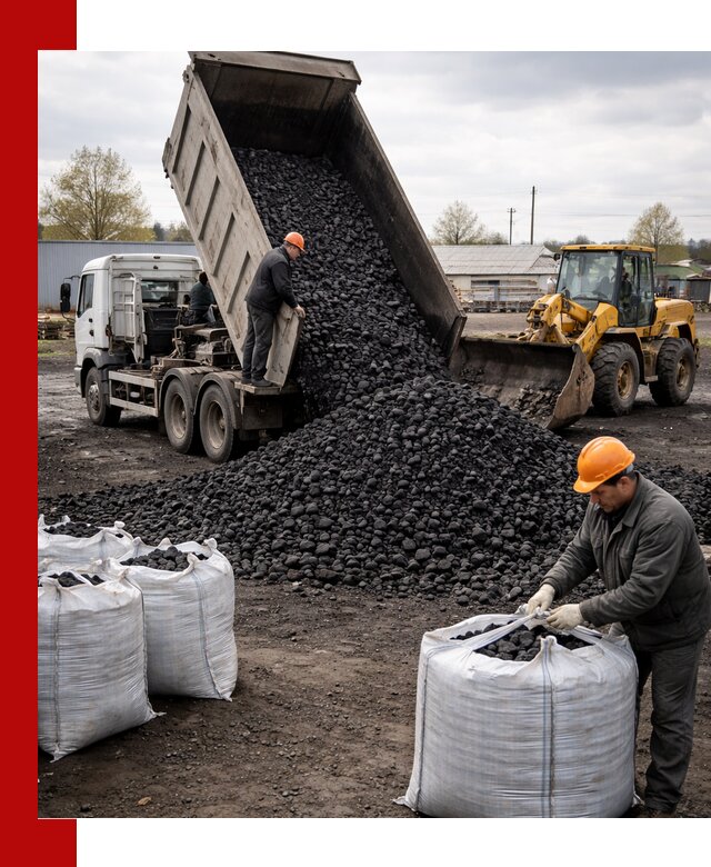 Доставка каменного угля в Стерлитамаке оптом и в розницу