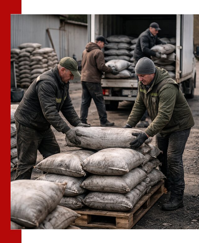 Доставка угля в мешках по выгодным ценам в Стерлитамаке