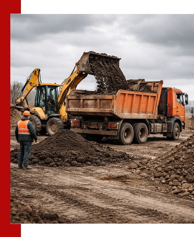 Вывоз грунта и строительного мусора в Стерлитамаке грузовыми самосвалами