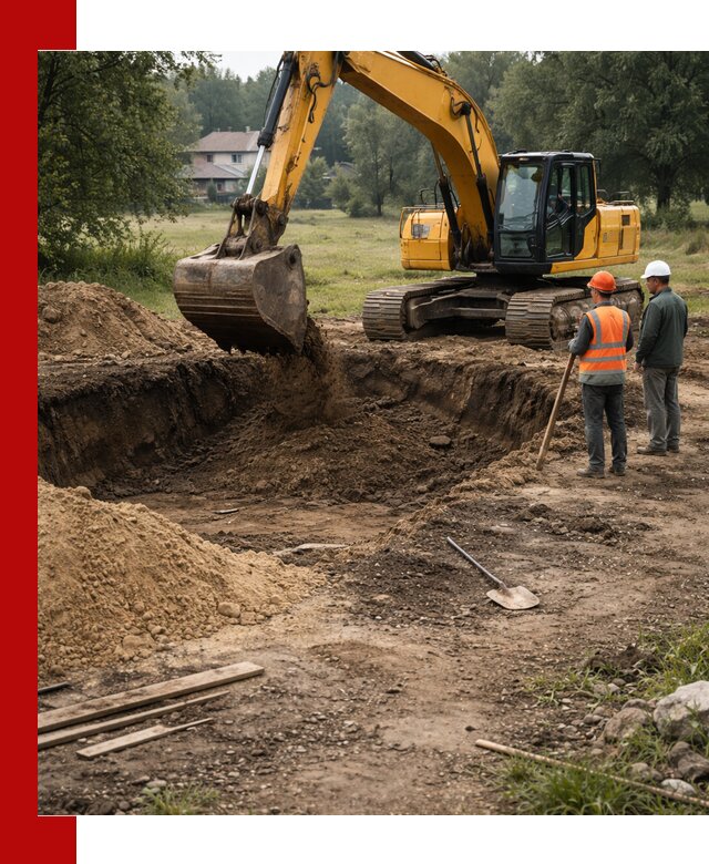 Рытье котлована под фундамент в Стерлитамаке (быстро и недорого)