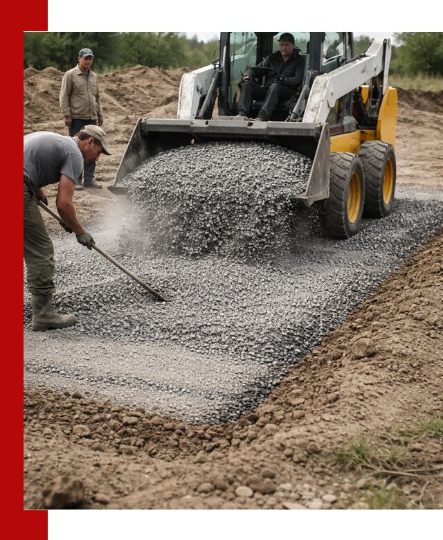 Устройство щебеночной подушки в Стерлитамаке для дорог и фундаментов